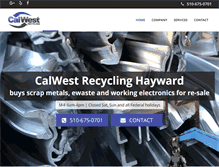Tablet Screenshot of calwestmetals.com